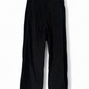 Classic Black Wide-Leg Corduroy Pants